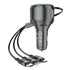 Hoco S27 Car charger With 3 In1 Cable + Usb